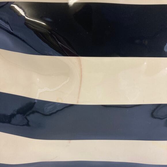 Kate Spade black and cream striped large tote (ASIS) - Picture 4 of 16